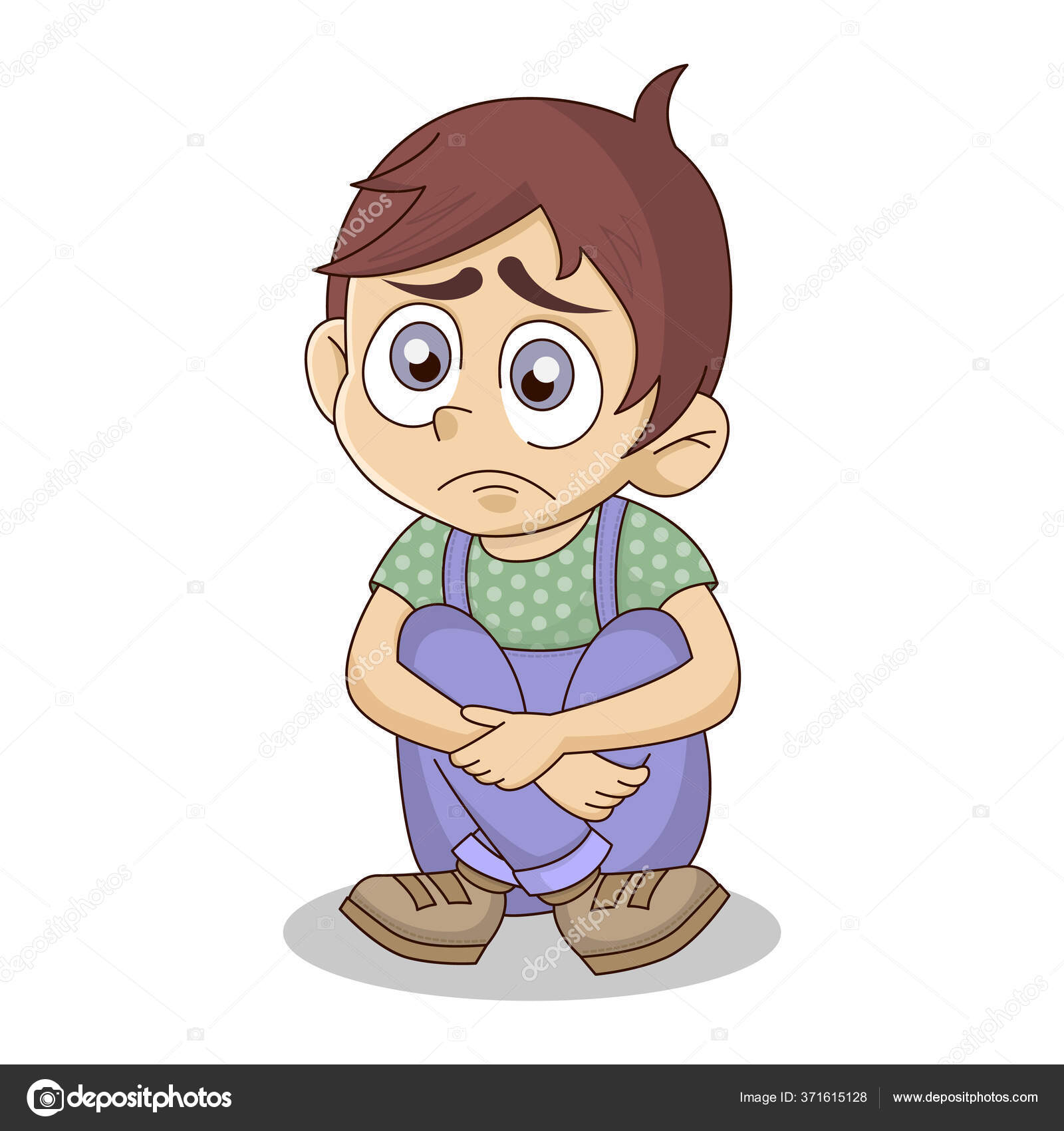 Depressed Lonely Cartoon Boy Sitting Alone Floor Sad Bored Child Stock  Vector Image by ©FunnyVectorForYou #371615128