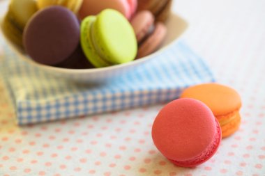 Renkli macarons veya macaroons