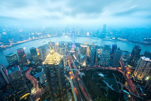 Skyline della città di Shanghai — Foto Stock