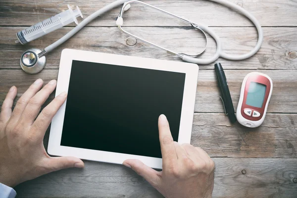 Bureau médecin en bois — Photo