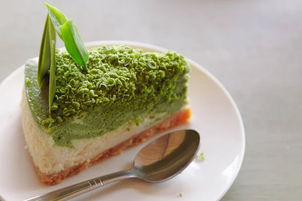 Green tea cake — Stock Photo, Image