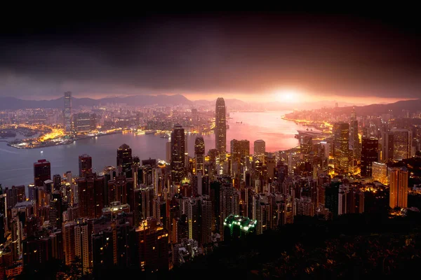 Hong kong sonnenaufgang — Stockfoto