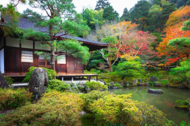 Japon bahçe Ginkakuji Tapınak