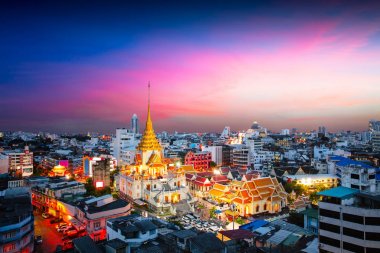 WAT Trimitr chinatown veya yaowarat alanda Bangkok City