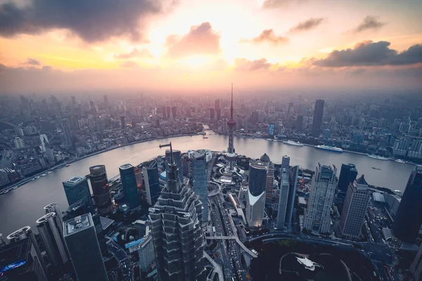Шанхай skyline міський пейзаж — стокове фото