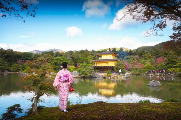 Храм Кинкакудзи Золотой Павильон Киото Япония — стоковое фото