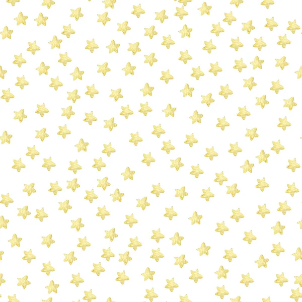Απρόσκοπτο πρότυπο αστεριών. Χαριτωμένο φόντο χώρο ακουαρέλα με αστέρια στον ουρανό. Ομορφιά κινούμενα σχέδια πολύχρωμη ζωγραφική απεικόνιση — Φωτογραφία Αρχείου