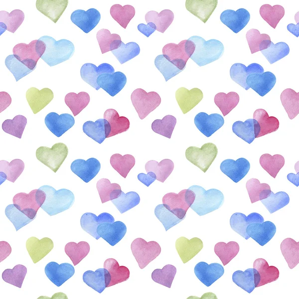 Vzor Bezešvé Srdce Ručně Kreslenou — Stock fotografie