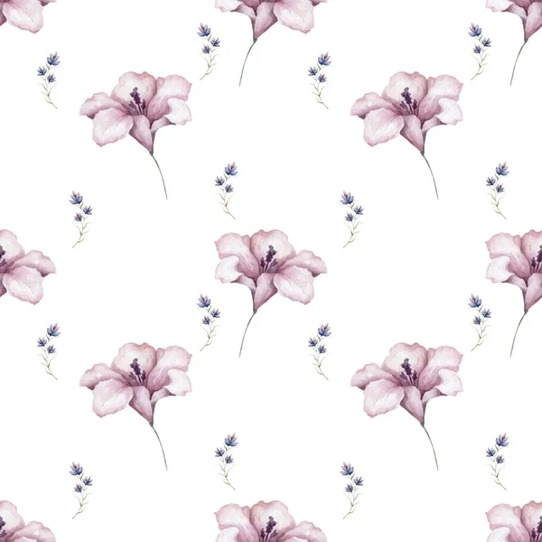 Nahtlose Vintage Blume Muster Grunge Hintergrund — Stockfoto