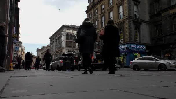 Gordon street Glasgow la ciudad — Vídeo de stock