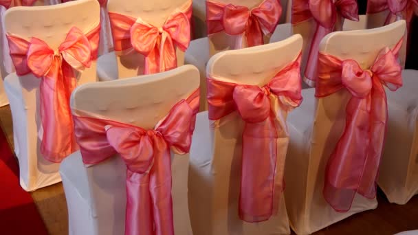 Wedding decoration ribbons — Stock Video