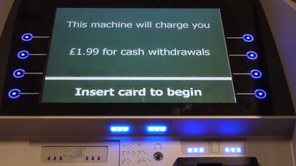 Cash machine display — Stock Video