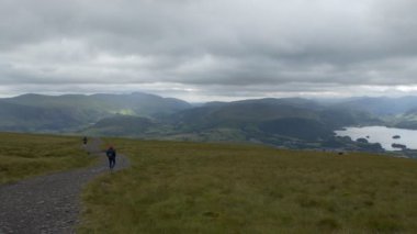 Lake district panorama Keswick yukarıda