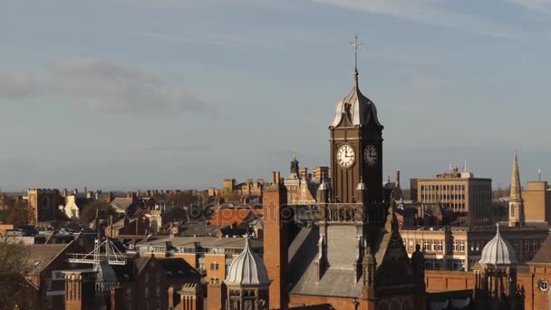 York centre center cityscape zoom out — Stock Video