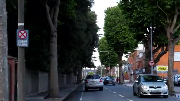 Dublín Irlanda Agosto 2019 Punto Vista Del Automóvil Conduciendo Circular — Vídeos de Stock