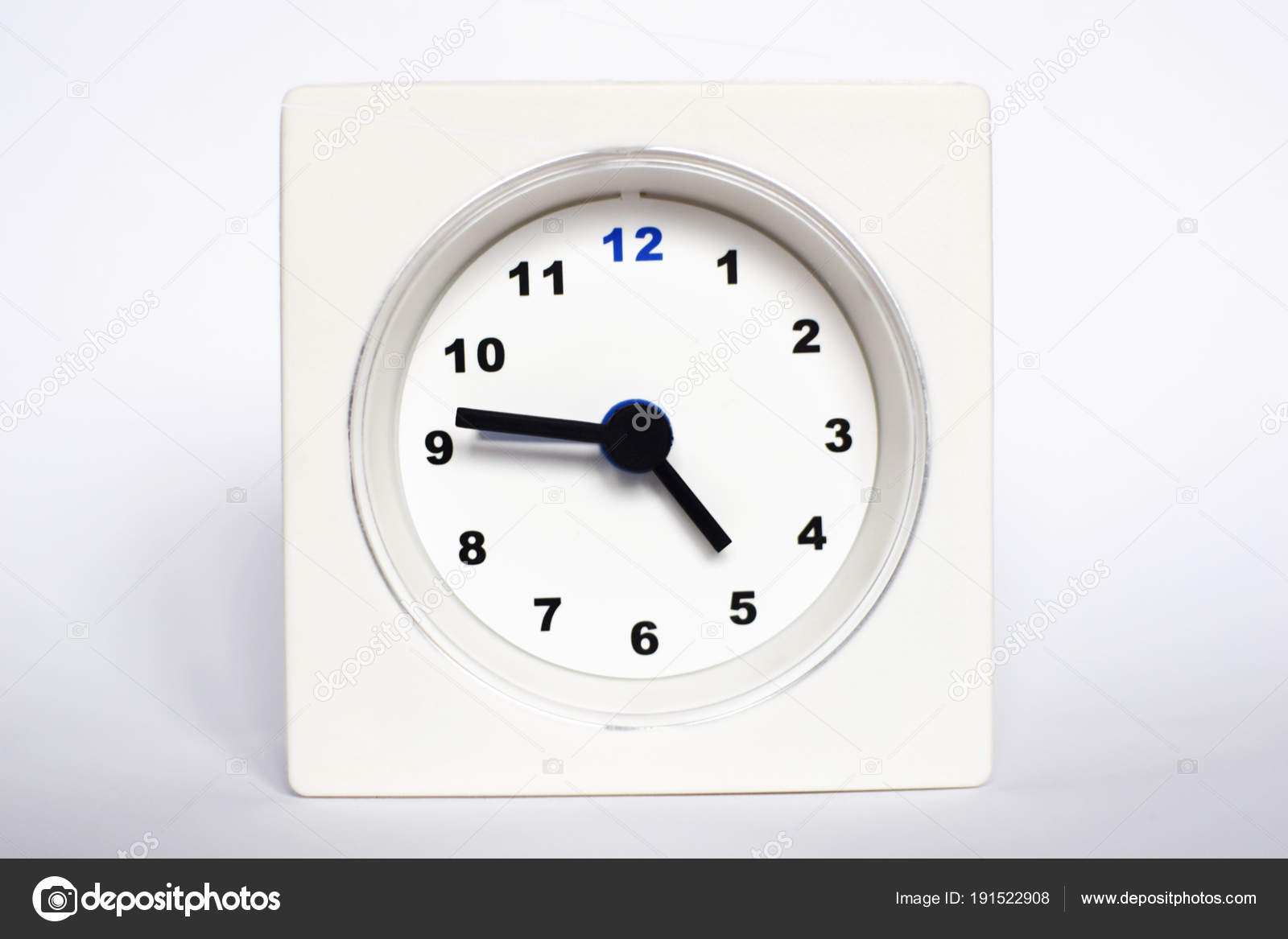White Square Shape Alarm Clock Background Concept - Alarm Clock White Square White Square Shape Alarm Clock Background Concept - Alarm Clock White Square