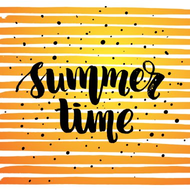 Yaz saati yazı poster