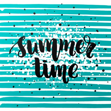 Yaz saati yazı poster