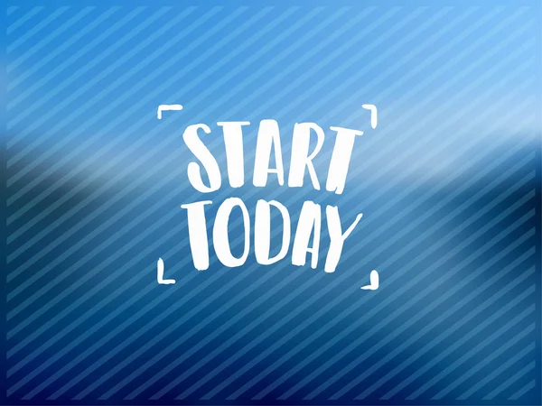 Start today trendy poster — Stock Vector