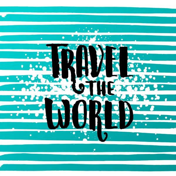 Utazás a világ betűkkel poszter — Stock Vector