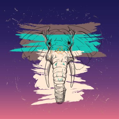 Boho fil dövme tarzı