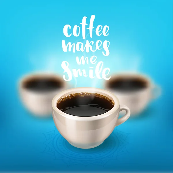 Morgon kopp kaffe. Menyn för restaurang, café, bar. — Stock vektor