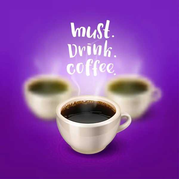 Tasse de café du matin. Menu pour restaurant, café, bar . — Image vectorielle
