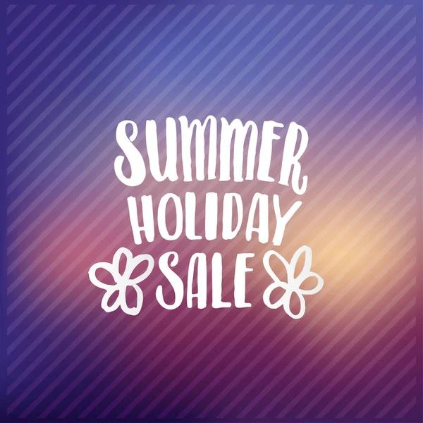 Vector trendy hand lettering poster   "summer holiday sale" — Stock Vector
