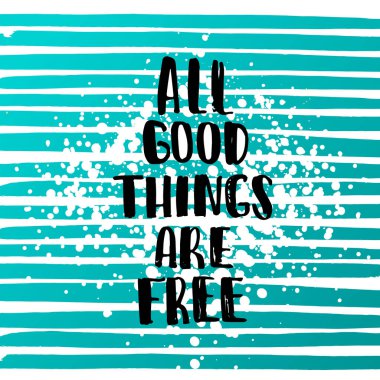 vektör trendy yazı poster. Elle çizilmiş hat. Şablon kartpostal. 