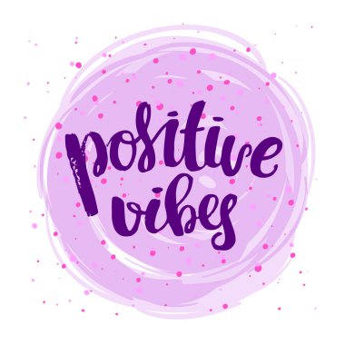 Elle çizilmiş hat. kavram el yazısı poster. hat olumlu vibes