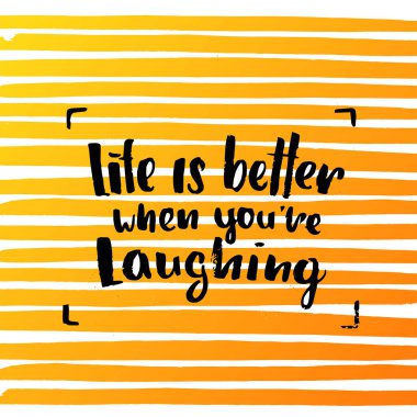 modaya uygun yazı poster. Elle çizilmiş hat. el yazısı kavramı poster daha iyi ne zaman sen gülüyorsun hayattır