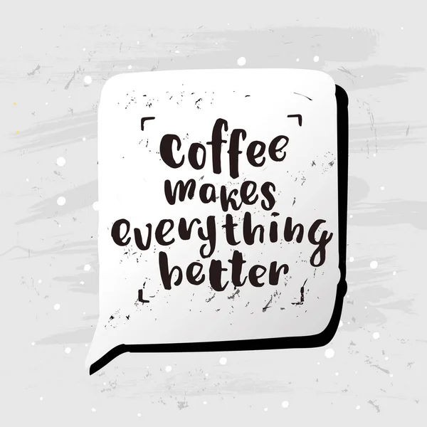 手書き書道"コーヒーはすべての方になります" — ストックベクタ