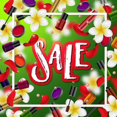 Dekoratif kozmetik aksesuarları güzellik dükkanını olun. Hat satışı el çekilmiş 