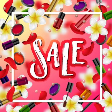 Dekoratif kozmetik aksesuarları güzellik dükkanını olun. Hat satışı el çekilmiş 