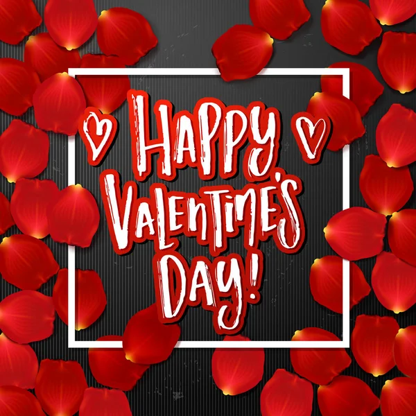 Valentine 's Card design. Caligrafía dibujada a mano "feliz día de San Valentín " — Vector de stock