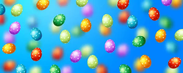Fondo colorido huevos de Pascua. — Archivo Imágenes Vectoriales