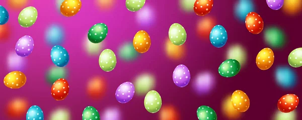 Colorful  Easter eggs  background. — Stock Vector