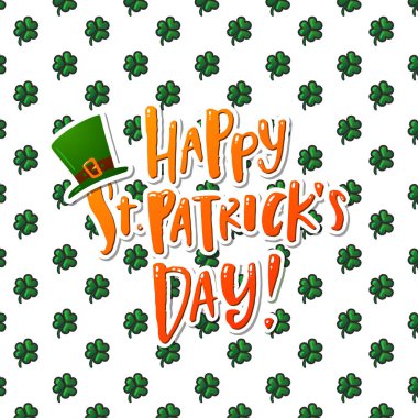 El hat mutlu St. Patrick's günü poster çekilmiş