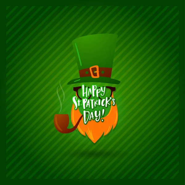 Caligrafía dibujada a mano Feliz cartel del Día de San Patricio — Archivo Imágenes Vectoriales