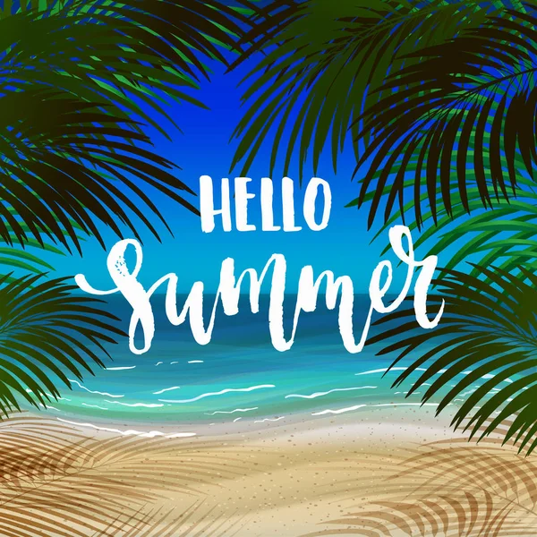 Hola letras de verano — Foto de Stock