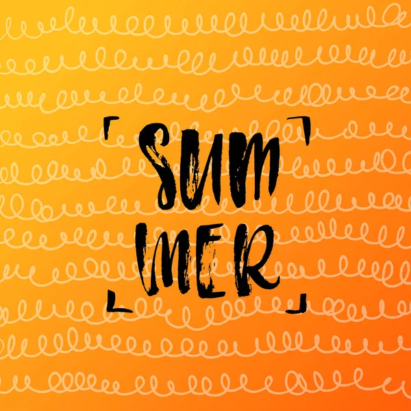 Palabra de verano en letras marco — Vector de stock