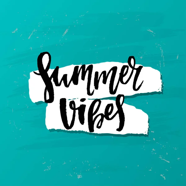 Zomer vibes belettering — Stockvector