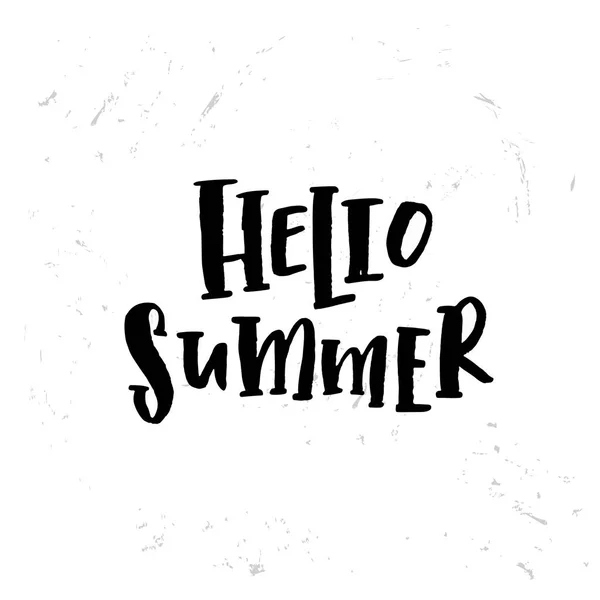 Hello summer lettering — Stock Vector