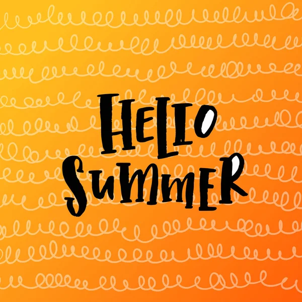 Hola letras de verano — Vector de stock