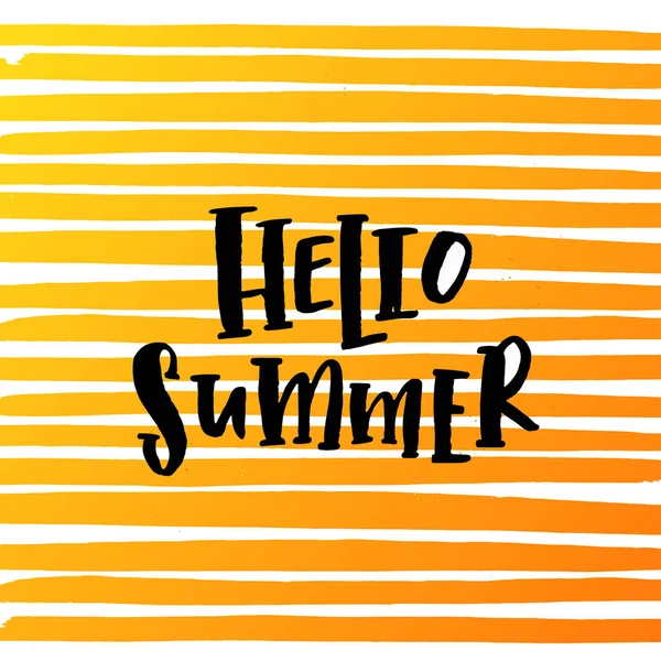 Hola letras de verano — Vector de stock