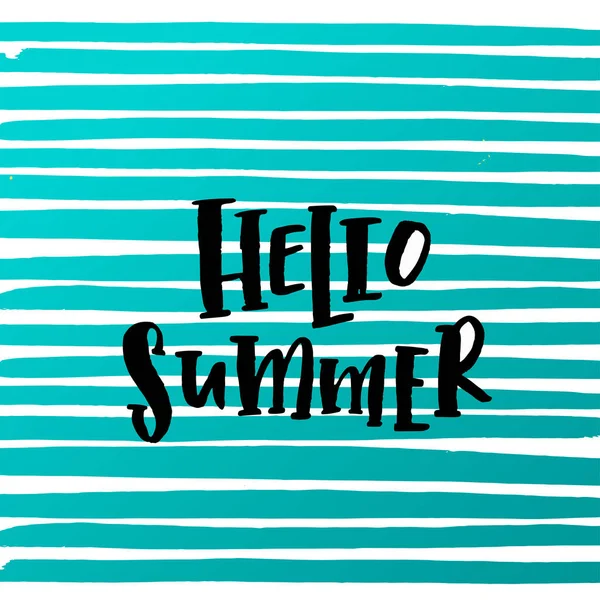 Hola letras de verano — Vector de stock