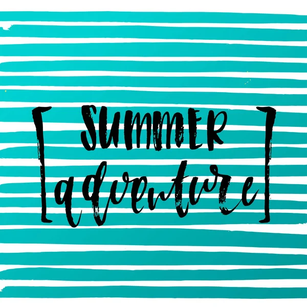 Letras aventura de verano — Vector de stock