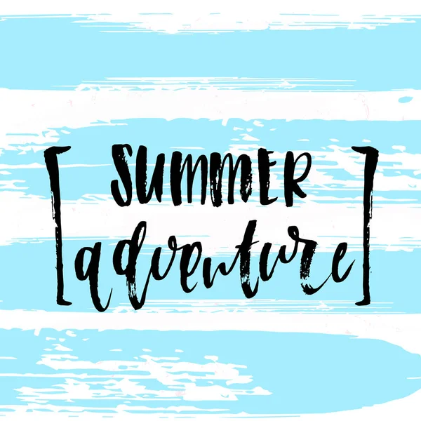 夏の冒険レタリング — ストックベクタ
