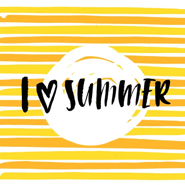 Cita inspiradora Me encanta Summer — Archivo Imágenes Vectoriales