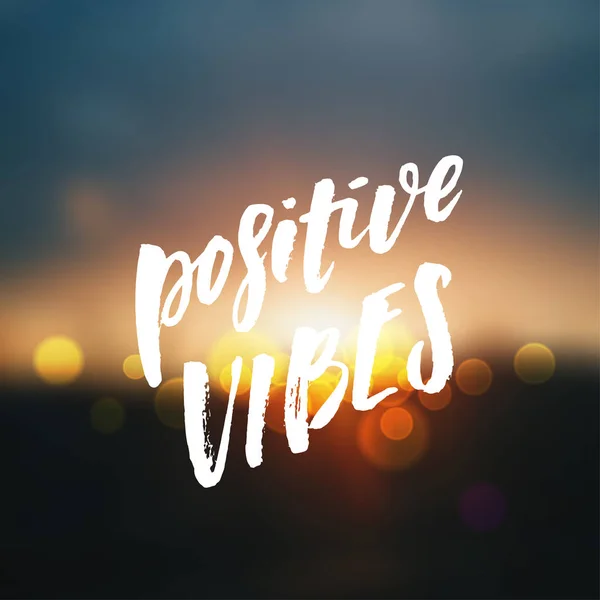 Inspirational quote Positive Vibes — Stock Vector
